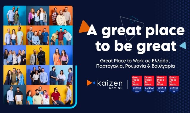 Η Kaizen Gaming αναδεικνύεται για δεύτερη φορά Great Place to Work™