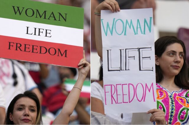 Μουντιάλ 2022: Η σιωπή των παικτών του Ιράν και τα πανό στις εξέδρες υπέρ της ιρανικής εξέγερσης