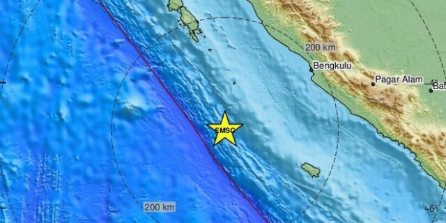 Ινδονησία: Ισχυρός σεισμός 6,7 Ρίχτερ νοτιοδυτικά της Σουμάτρα