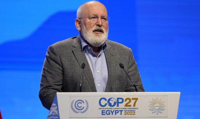 COP27: “Μην αφήσετε κανέναν να πει ότι η Ευρώπη κάνει πίσω” λέει ο Τίμερμανς