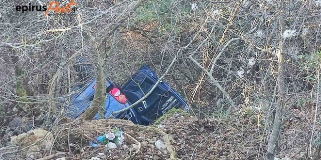 Ιωάννινα: Παρολίγον τραγωδία για οικογένεια – Το όχημά τους έπεσε σε γκρεμό 80 μέτρων
