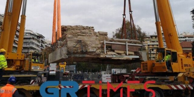 Μετρό Θεσσαλονίκης: Επανατοποθετείται το αρχαίο κρηναίο στον σταθμό Αγία Σοφία