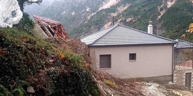 Kακοκαιρια Gaia: Παρασύρθηκαν σπίτια στους Μελισσουργούς