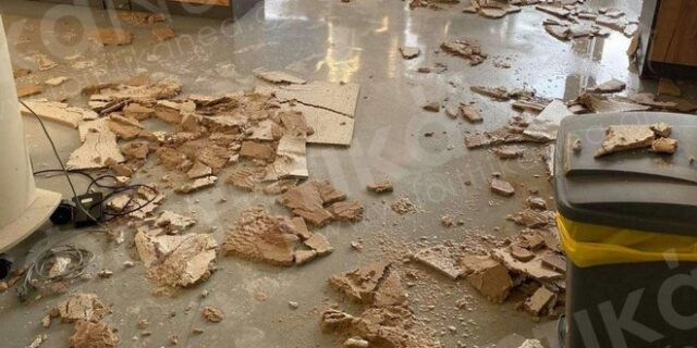 ΑΠΘ: Κατέρρευσε οροφή στο κτίριο της Οδοντιατρικής – Σοκαριστικές εικόνες