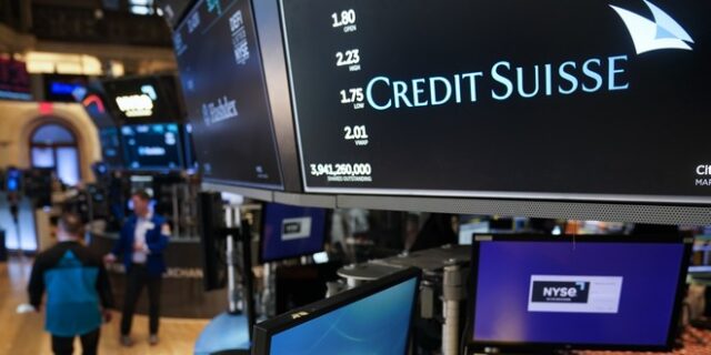 Credit Suisse: Πτώση στα διεθνή χρηματιστήρια – Έντονη ανησυχία στους επενδυτές