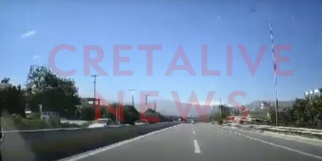 Ηράκλειο: Οδηγούσε ανάποδα στην Εθνική – Βίντεο που “κόβει” την ανάσα