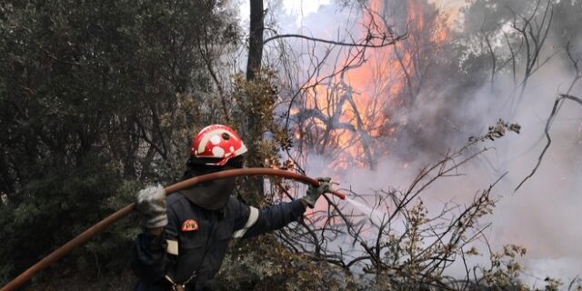Οριοθετήθηκε η φωτιά στο Δερβένι – Καλύτερη η εικόνα στη φωτιά της Φθιώτιδας