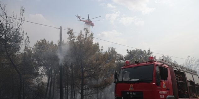 Φωτιά στη Λήμνο – Σε εξέλιξη μεγάλη επιχείρηση
