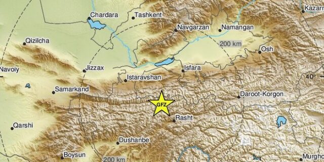 Σεισμός 5,8 Ρίχτερ στο Τατζικιστάν