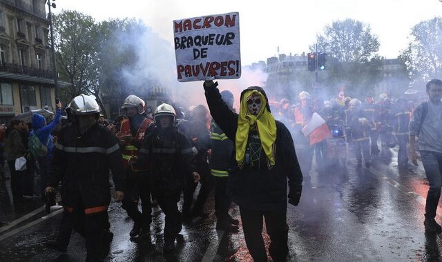 Γαλλία: Η Πρωτομαγιά αναζωπυρώνει την οργή για τις συντάξεις – Ένταση και χημικά