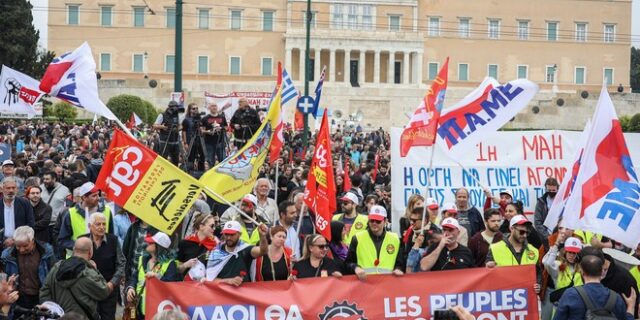 Πρωτομαγιά 2023: Μεγάλη συμμετοχή στις συγκεντρώσεις σε Αθήνα και Θεσσαλονίκη