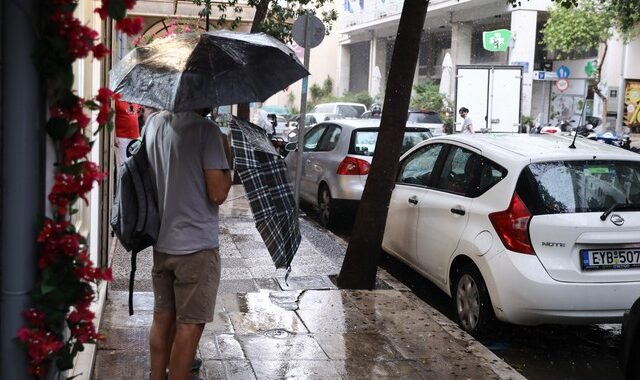 Ισχυρή βροχόπτωση στο κέντρο της Αθήνας