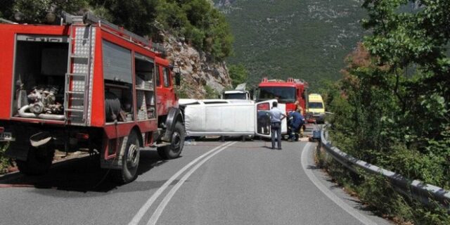 Καλαμάτα: Σοβαρό τροχαίο ατύχημα με δύο τραυματίες στον Ταΰγετο