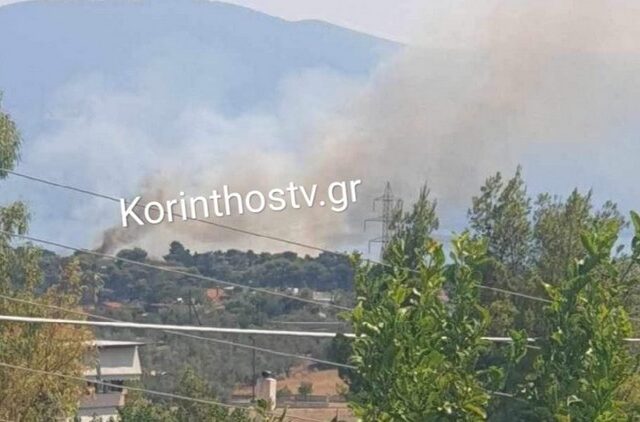 Κορινθία: Φωτιά στους Αγίους Θεοδώρους