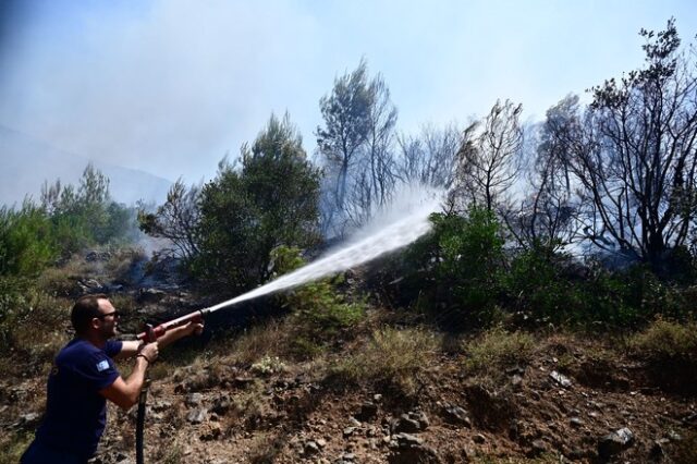 Χαλκιδική: Υπό μερικό έλεγχο τέθηκε η φωτιά στο ‘Αγιο Όρος