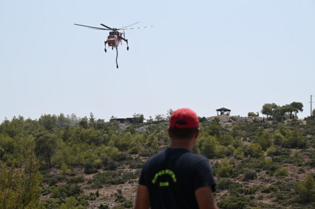 Εύβοια: Φωτιά σε δασική έκταση στην Αγία Μαρίνα
