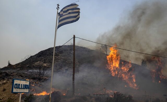 Ρόδος: Συνολικά 50.000 ελαιόδεντρα και 2.500 ζώα “χάθηκαν” από τη φωτιά