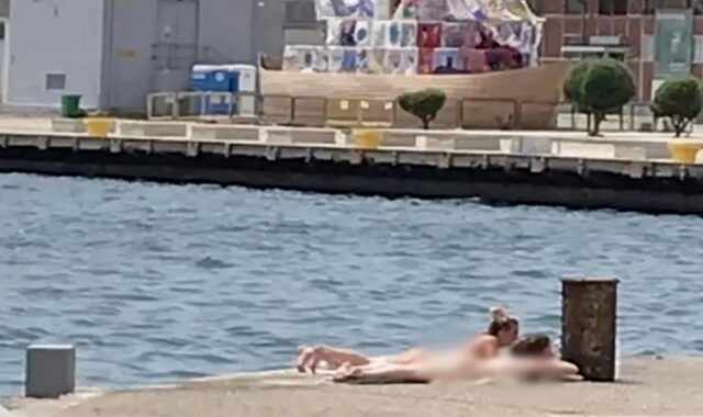 Θεσσαλονίκη: Κορίτσια έκαναν γυμνισμό και ηλιοθεραπεία στη λεωφόρο Νίκης