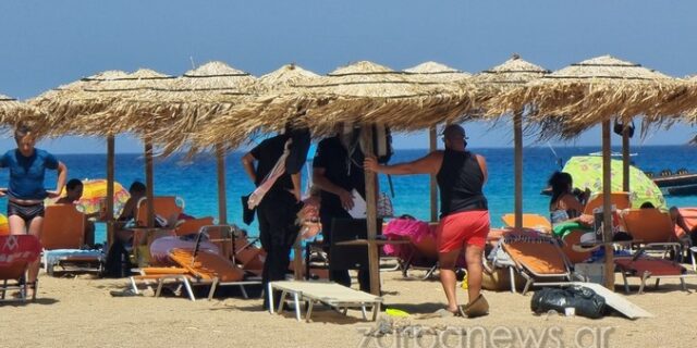 Χανιά: Αστυνομικό “ντου” και 13 συλλήψεις στα Φαλάσαρνα για τις ξαπλώστρες