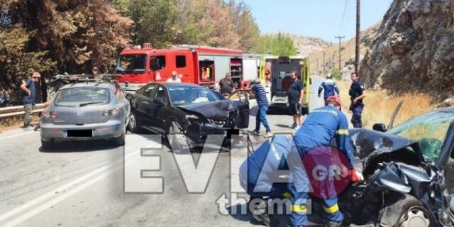 Εύβοια: Καραμπόλα οχημάτων στη Νέα Λάμψακο – Τρεις τραυματίες