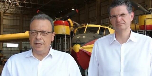 Στη βάση των Canadair Φάμελλος – Καλαματιανός: “Θέλουμε στελέχη με εξοπλισμό και όχι διαπίστωση ελλείψεων εκ των υστέρων”