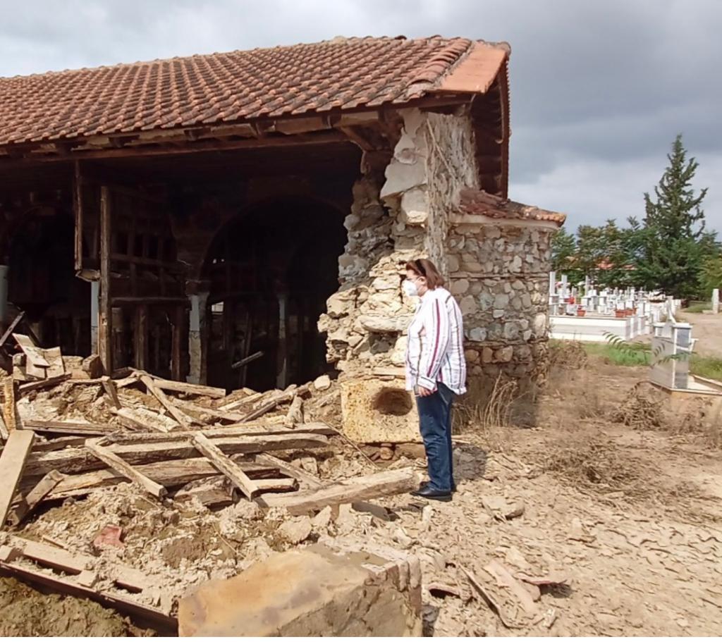 Αυτοψία Μενδώνη ατα μνημεία της Θεσσαλίας που επλήγησαν από τις πλημμύρες