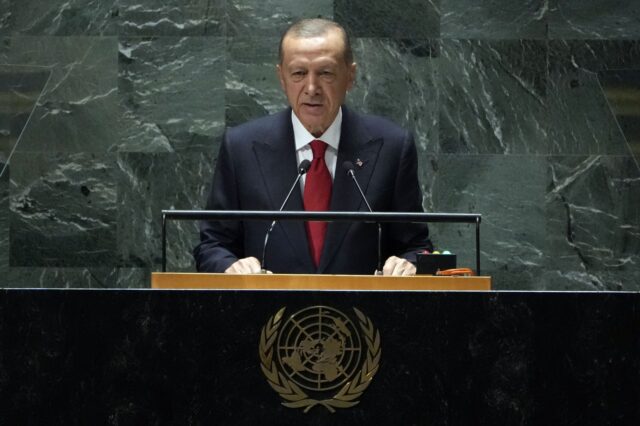 Πρόκληση Ερντογάν από ΓΣ ΟΗΕ: Καλεί τη διεθνή κοινότητα να αναγνωρίσει το ψευδοκράτος