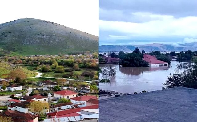 Θεσσαλικός Κάμπος: Σοκαριστικές εικόνες πριν και μετά την κακοκαιρία