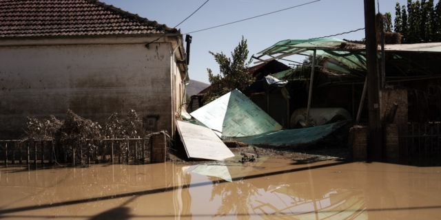 Καταστροφές από την κακοκαιρία στην Θεσσαλία