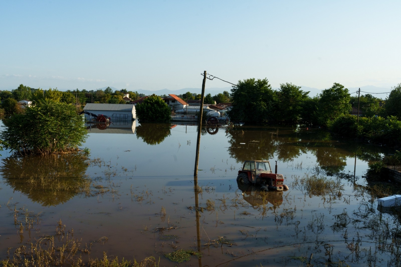 Πλημμυρισμένη περιοχή στη Θεσσαλία