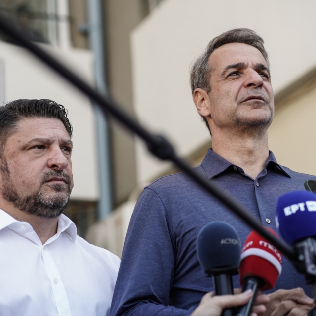 Ο Κυριάκος Μητσοτάκης και ο Νίκος Χαεσαλιάς