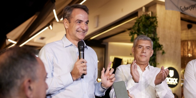 Ο Κυριάκος Μητσοτάκης στην Λάρισα