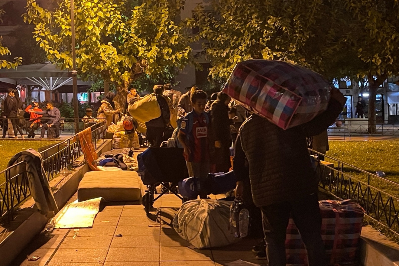 Πρόσφυγες στην πλατεία Βικτωρίας