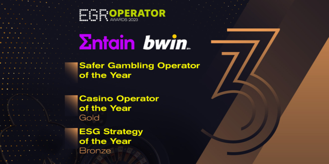 Τρία βραβεία για την Entain με σφραγίδα bwin στα EGR Awards 2023