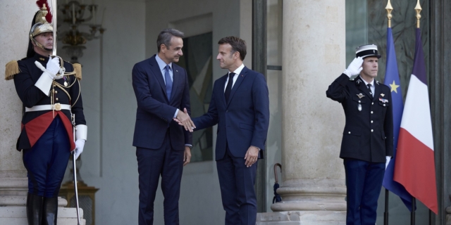 Κυριάκος Μητσοτάκης και Εμανουέλ Μακρόν