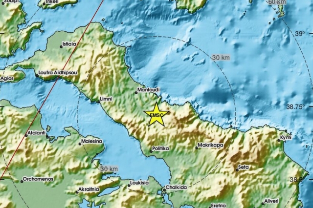Σεισμός 5,2 Ρίχτερ στην Εύβοια – Μικρές υλικές ζημιές