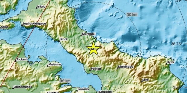 Σεισμός 5,2 Ρίχτερ στην Εύβοια – Μικρές υλικές ζημιές