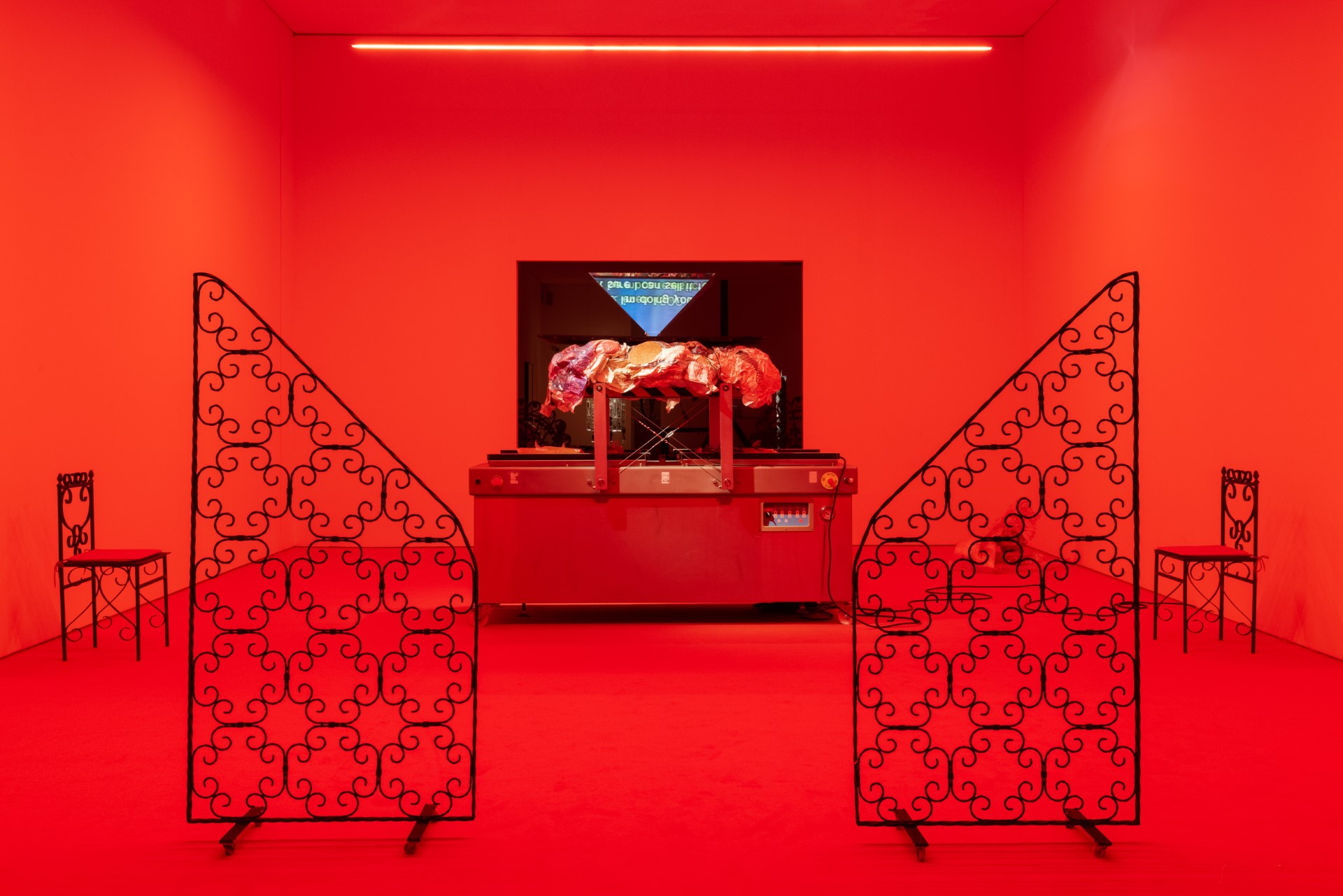 Άποψη εγκατάστασης: Δανάη Ανεσιάδου, D POSSESSIONS στο ΕΜΣΤ | Εθνικό Μουσείο Σύγχρονης Τέχνης, Αθήνα