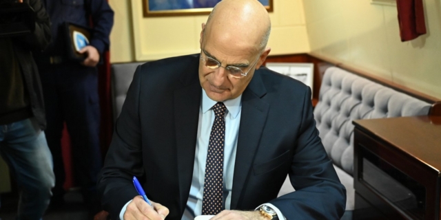 Επίσκεψη ΥΕΘΑ Νίκου Δένδια στη ΤΠΚ «Δανιόλος» στο λιμάνι της Σύμης.