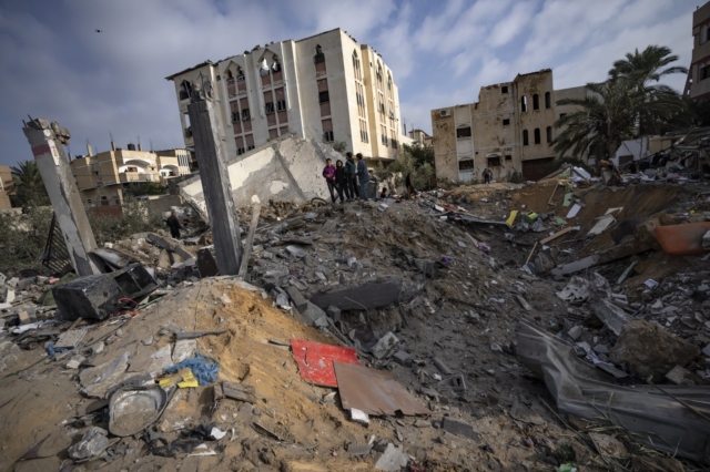 Βομβαρδισμένη περιοχή στη Γάζα