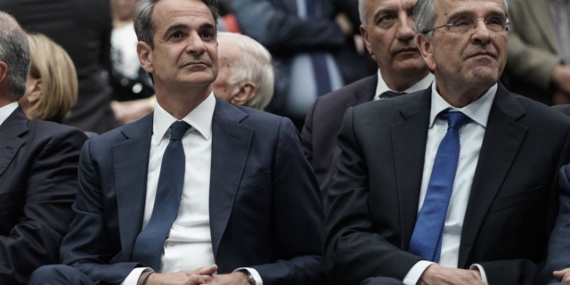 Ο Κυριάκος Μητσοτάκης και ο Αντώνης Σαμαράς