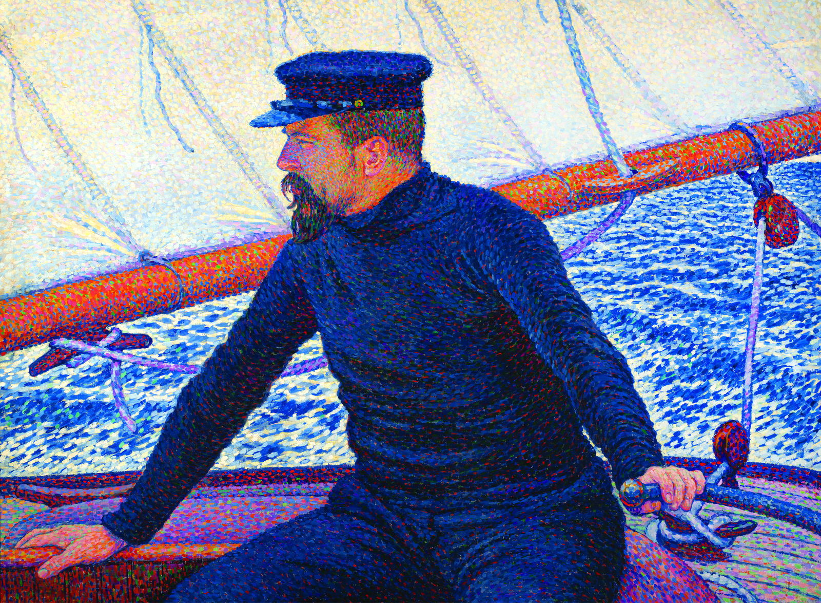 Théo Van Rysselberghe (1862-1926), Ο Paul Signac στο τιμόνι του Olympia, 1896. Λάδι σε καμβά | 93 × 114 εκ. Ιδιωτική συλλογή