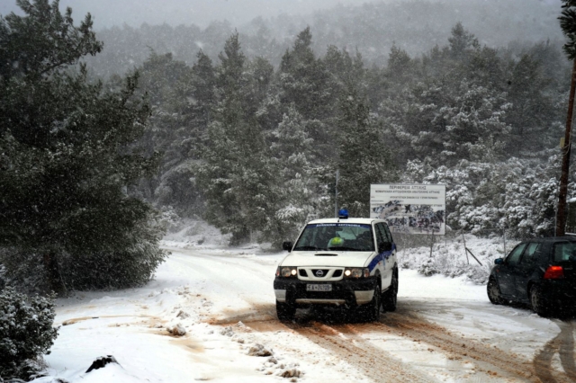 Διακοπή κυκλοφορίας στην Πάρνηθα