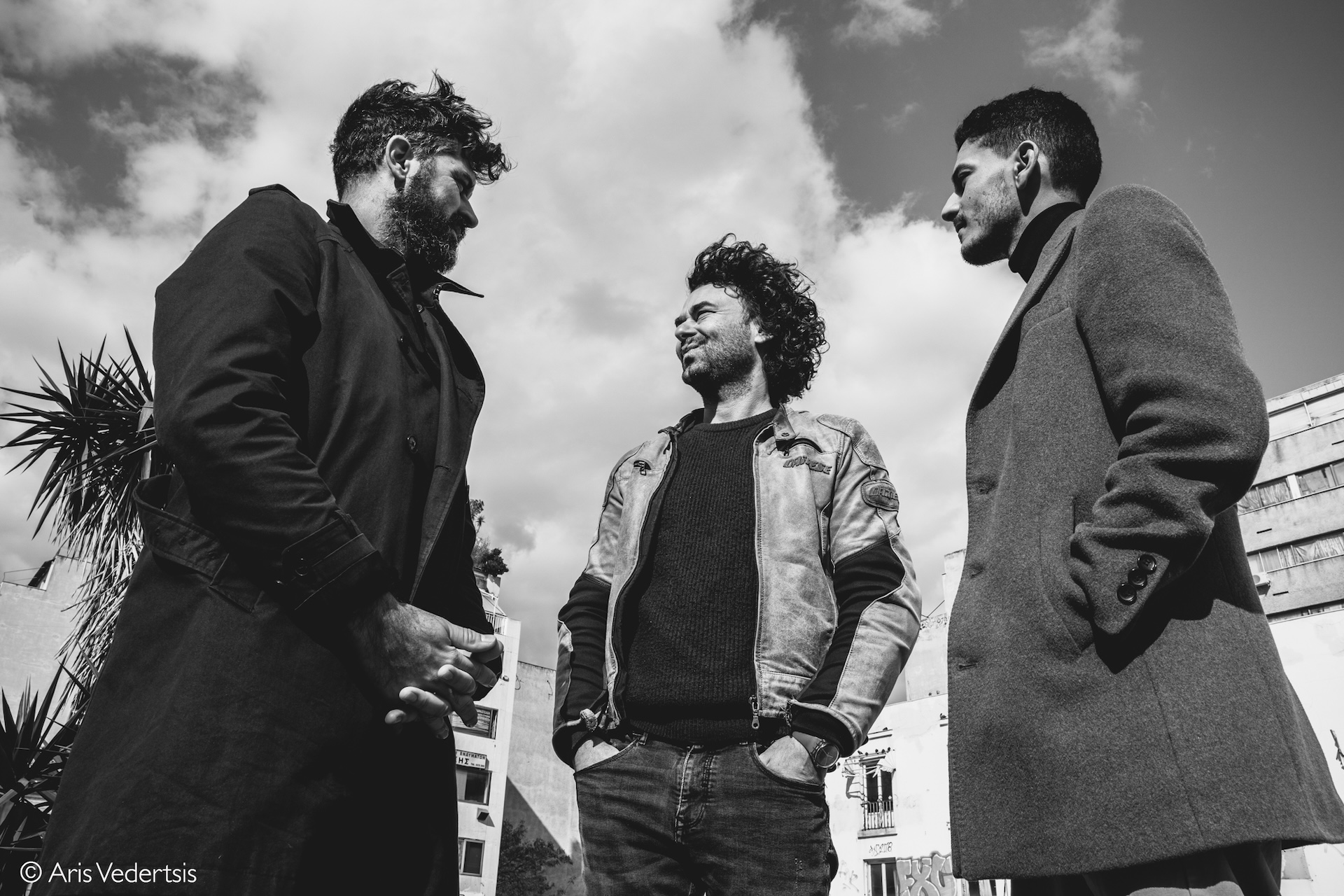 Ο Ανδρέας Πολυζωγόπουλος, ο Πέτρος Κλαμπάνης και ο Wajdi Riahi 