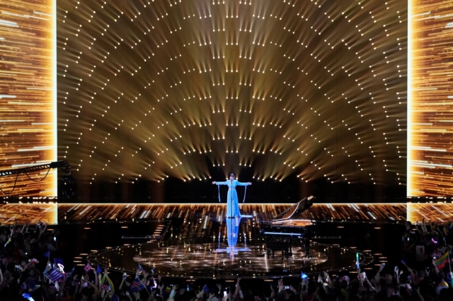 Στιγμιότυπο από τη σκηνή της Eurovision
