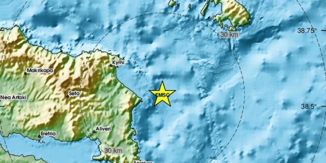Σεισμός 4,8 Ρίχτερ ανοιχτά της Κύμης – Αισθητός στην Αθήνα