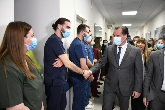 Ο υπουργός Υγείας Άδωνις Γεωργιάδης στα εγκαίνια της ΜΕΘ Αναπνευστικών Ασθενών της Κλινικής Αναπνευστικής Ανεπάρκειας του Γ.Ν.Θ. «Γεώργιος Παπανικολάου»,
