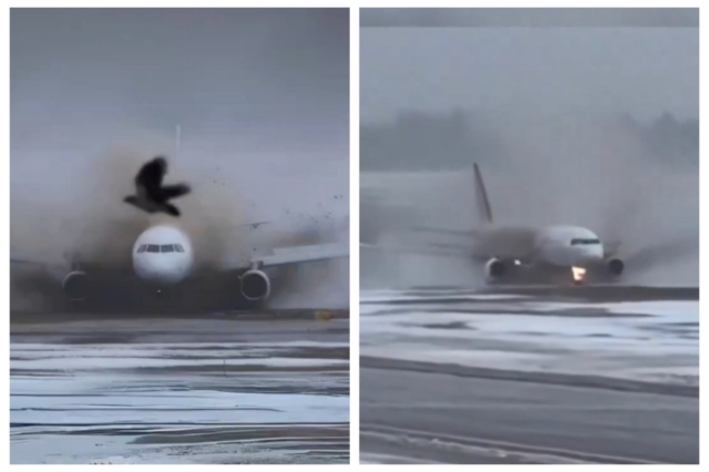 Βίντεο: Αεροπλάνο με 179 επιβάτες “παλεύει” στην προσγείωση με τις λάσπες και τον πάγο