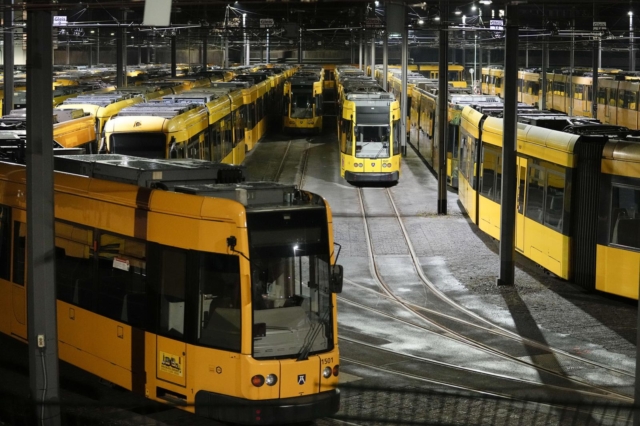 Ακινητοποιημένα τραμ στη Γερμανία λόγω της απεργίας
