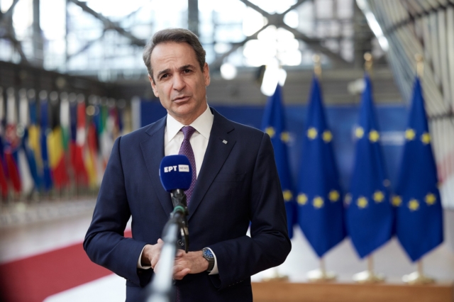 Ο Πρωθυπουργός Κυριάκος Μητσοτάκης στην έκτακτη Σύνοδο του Ευρωπαϊκού Συμβουλίου στις Βρυξέλλες